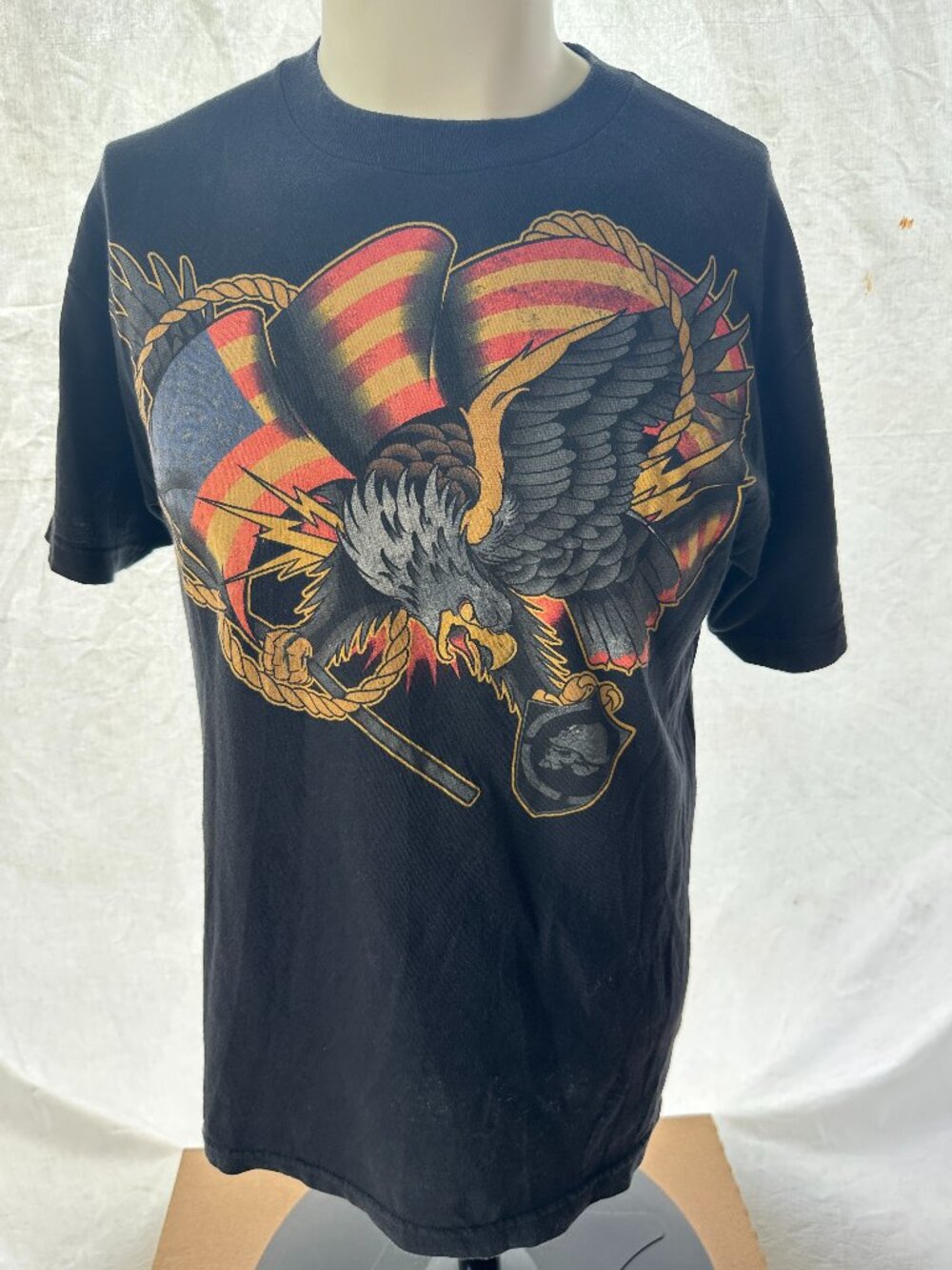 Metal Mulisha 1 of 16 USA Flag Eagle Men's Black T Shirt Size Medium